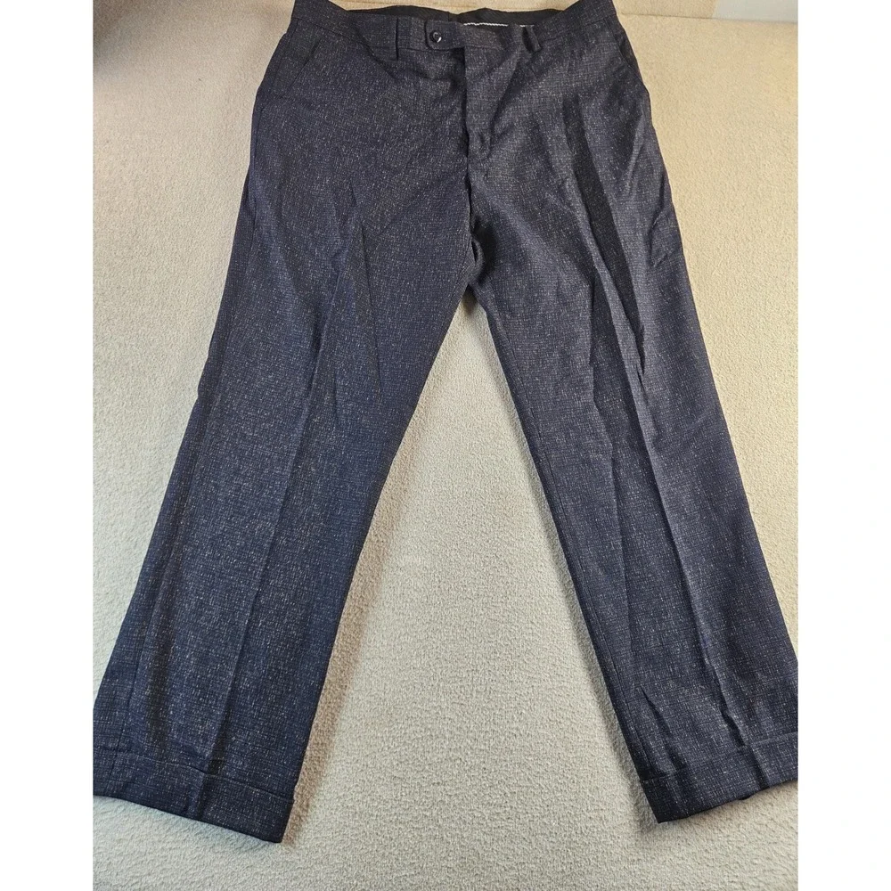 Vitali Men's Denim Blue Suit 44R 38W 2 Piece Blazer Pants Viscose Blend